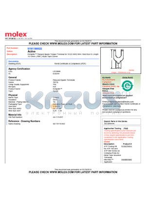 AA-115-06T datasheet - Krimptite Flanged Spade Tongue Terminal