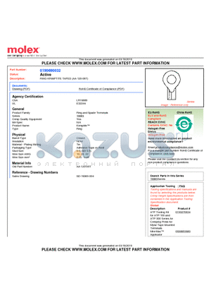 AA-120-06T datasheet - RING KRIMPTITE TAPED (AA-120-06T)