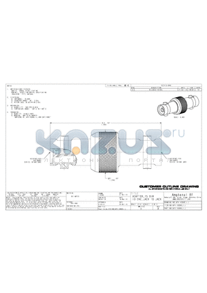 APH-HDBNCJ-J_1010 datasheet - ADAPTOR, 75 OHM HD-BNC, JACK TO JACK