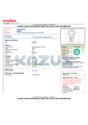 AA-126-38 datasheet - Krimptite Ring Tongue Terminal for 18-22 AWG Wire