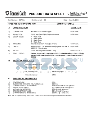 C0723A datasheet - COMPUTER CABLE