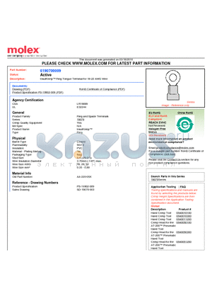 AA-220-06X datasheet - InsulKrimp Ring Tongue Terminal for 18-22 AWG Wire