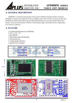 API4000M2 datasheet - 4-channel Sound Generator with Melody