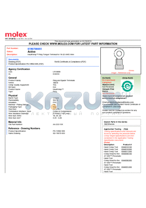 AA-233-10X datasheet - InsulKrimp Ring Tongue Terminal for 18-22 AWG Wire