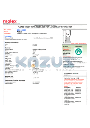 AA-235-06X datasheet - InsulKrimp Spade Tongue Terminal for 18-22 AWG Wire