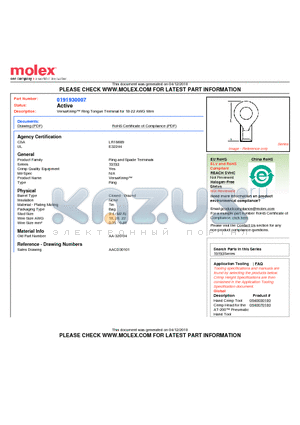 AA-320-04 datasheet - VersaKrimp Ring Tongue Terminal for 18-22 AWG Wire