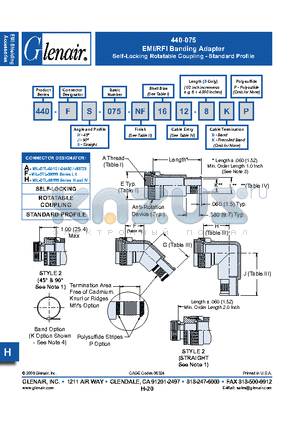 440FJ-075-B1603-8KP datasheet - EMI/RFI Banding Adapter