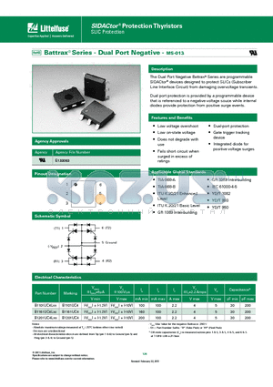 B1101UC4LTP datasheet - Dual port protection is provided by a programmable device that is referenced