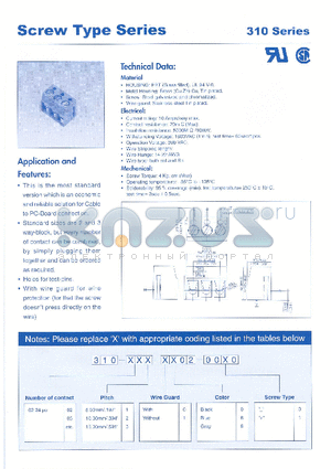 310-021-0802-0010 datasheet - SCREW TYPE SERIES