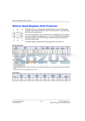 B1161UC4 datasheet - Battrax Quad Negative SLIC Protector