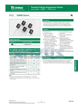 15KPA120CA-B datasheet - Transient Voltage Suppression Diodes