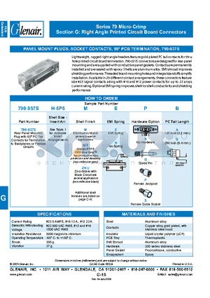 790-037SH-5P5MEPB datasheet - Right Angle Printed Circuit Board Connectors