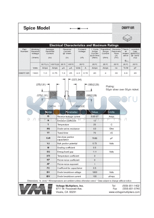 D90FF18R datasheet - Spice Model