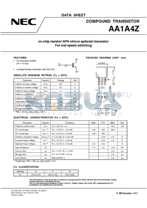 AA1A4Z datasheet - COMPOUND TRANSISTOR