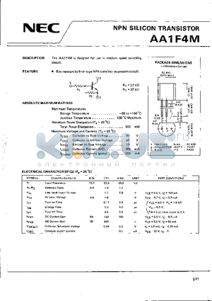 AA1F4M datasheet - The AA1F4M is designed for use medium speed switching circuit.