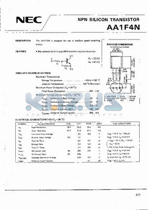 AA1F4N datasheet - NPN SILICON TRANSISTOR