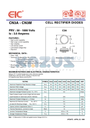 CN3G datasheet - CELL RECTIFIER DIODES