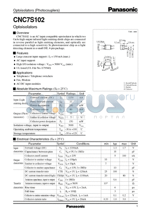 CNC7S102 datasheet - Optoisolators