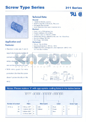 311-03A-0002-0010 datasheet - SCREW TYPE SERIES