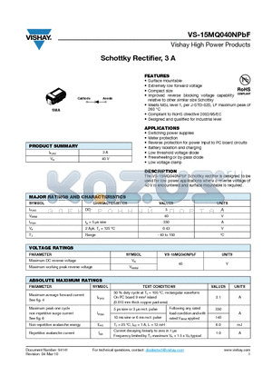 15MQ040NPBF_10 datasheet - Schottky Rectifier, 3 A
