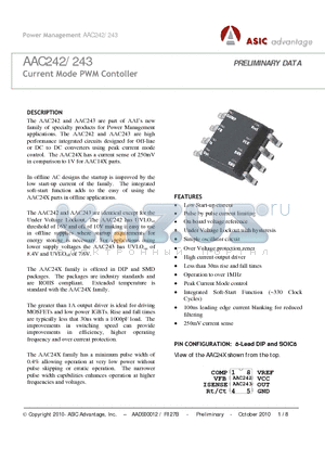 AAC243A.F8A.G.LF.TR datasheet - Current Mode PWM Contoller