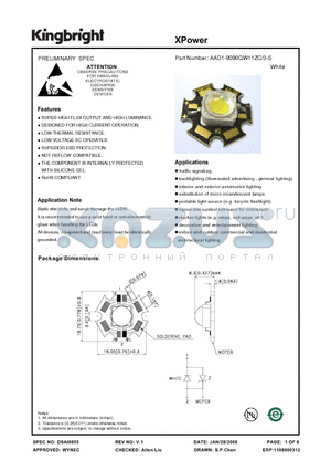 AAD1-9090QW11ZC/3-S datasheet - XPower