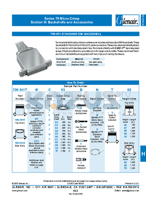 799-011TMA03HM datasheet - Standard EMI Backs hel