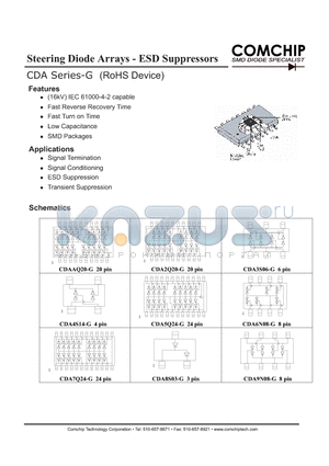 CDA2Q20-G datasheet - Steering Diode Arrays - ESD Suppressors