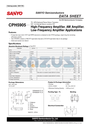 EN7177B datasheet - High-Frequency Amplifier. AM Amplifier. Low-Frequency Amplifi er Applications