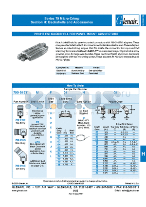 799-016TMG05M datasheet - EMI BACKSHELL FOR PANEL MOUNT CONECTORS