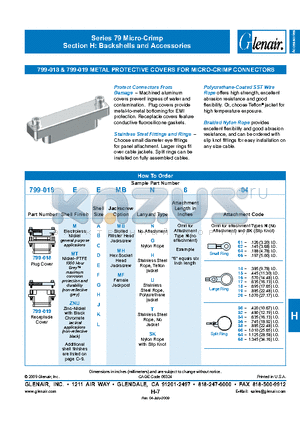 799-018MAMHN datasheet - METAL PROTECTIVE COVERS FOR MICRO-CRIMP CONNECTORS