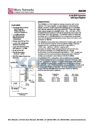 DAC1208LCJ-1 datasheet - DAC1231/DAC1232 12-Bit, mP Compatible,Double-Buffered D to A Converters