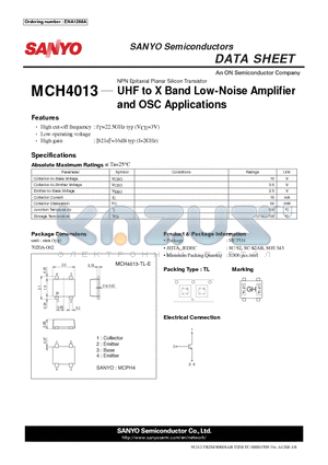 ENA1268A datasheet - UHF to X Band Low-Noise Amplifier and OSC Applications