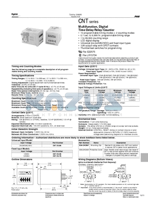 CNT-35-76 datasheet - CNT series Multifunction, Digital Time Delay Relay/Counter