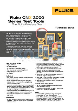CNX3000 datasheet - Fluke CNX3000 Series Test Tools