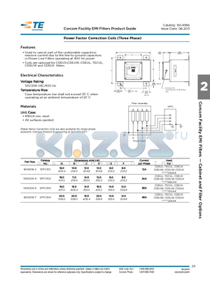 1609206-6 datasheet - Power Factor Correction Coils (Three Phase)