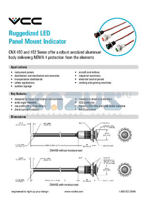 CNX4822RTP24 datasheet - Ruggedized LED Panel Mount Indicator