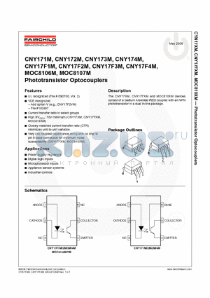 CNY173SVM datasheet - Phototransistor Optocouplers