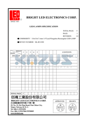 BL-R3130N datasheet - 5.0x5.0x7.1mm 1.0