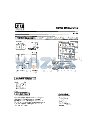 CNY36 datasheet - SLOTTED OPTICAL SWITCH