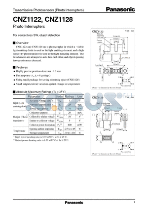 CNZ1128 datasheet - Photo Interrupters