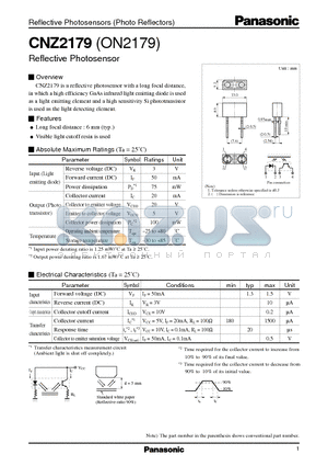 CNZ2179 datasheet - Reflective Photosensor