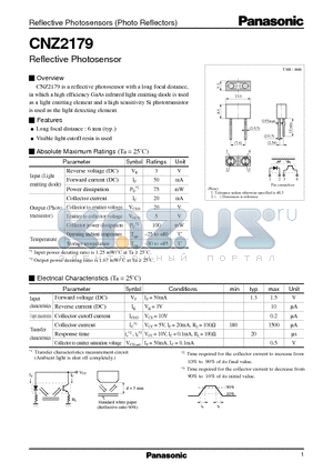 CNZ2179 datasheet - Reflective Photosensor