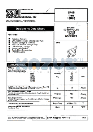 7R6S datasheet - 50 AMP 50-150 VOLTS 50nsec RECTIFIER