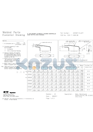 234A021 datasheet - Molded Parts Customer Drawing