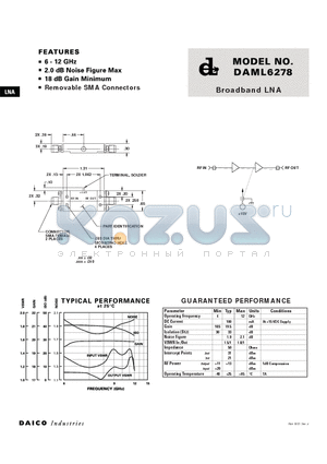 DAML6278 datasheet - Broadband LNA