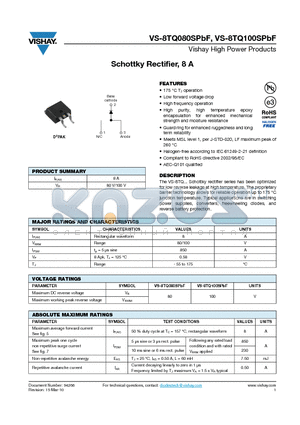 8TQ080SPBF_10 datasheet - Schottky Rectifier, 8 A