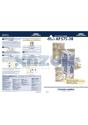 APS75-30 datasheet - AS-i Power Supply