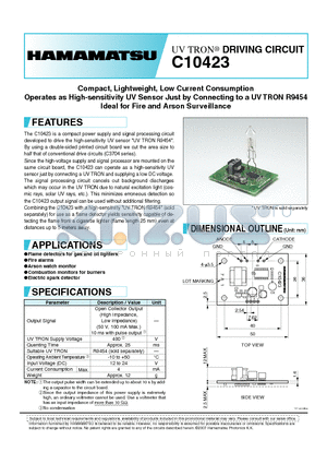 C10423 datasheet - DRIVING CIRCUIT