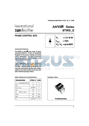 8TWS04STRR datasheet - PHASE CONTROL SCR